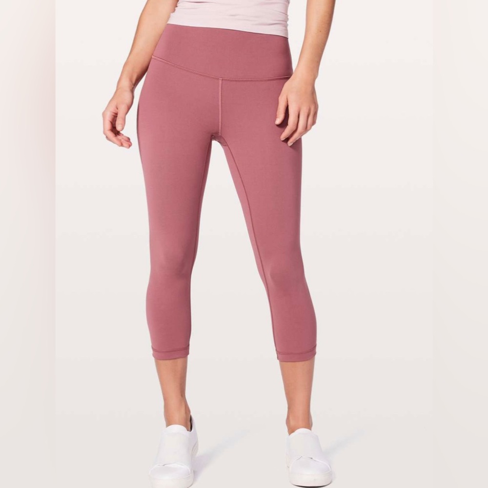 Lululemon Wunder Under Crop High Rise Full On Luxtreme Leggings Spiced Chai